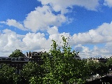 Cielo di Amsterdam visto dalla camera