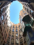 Il cortile interno della Pedrera