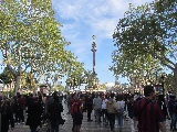 Monumento a Colombo in fondo della Rambla