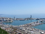 Vista sul porto di Barcellona