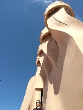 Sculture sul tetto della Pedrera