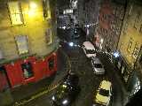 Victoria street, ripresa di notte, dall'alto, è una delle strade più belle della città