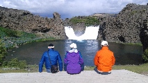 La cascata Hjàlparfoss