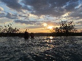 In piscina al tramonto