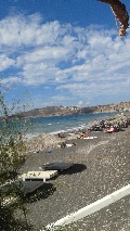 Vlichàda brach è una delle più belle spiagge di Santorini