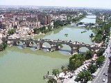 Vista dall'alto, dalla torre della Basilica del Pilar