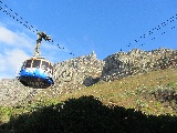 La funivia che porta su Table Mountain con il fondo girevole