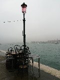 Laguna di Venezia avvolta nella nebbia